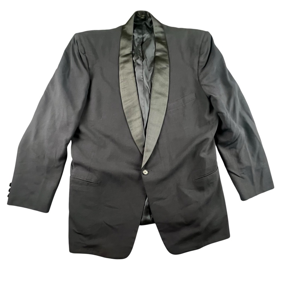 After Six Rudofker Blazer Mens‎ Size 46R Navy Tuxedo Suit Jacket Shawl 1 Button